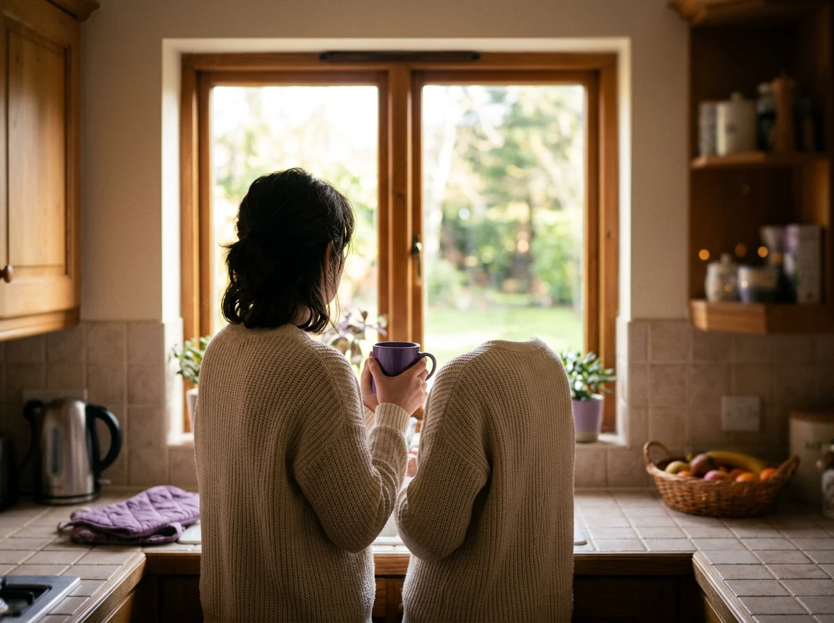 Calm morning wellness routine with botanical supplement